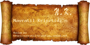 Navratil Krisztián névjegykártya