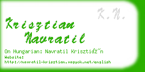 krisztian navratil business card